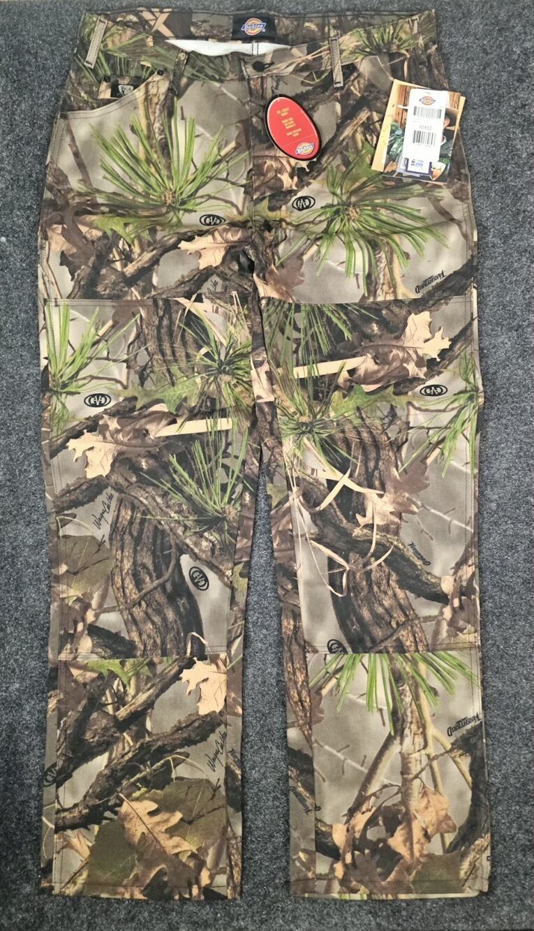 VTG NEW Dickies Double Knee Hunting Pants Mens 40x32 Camowest Wayne Carlton